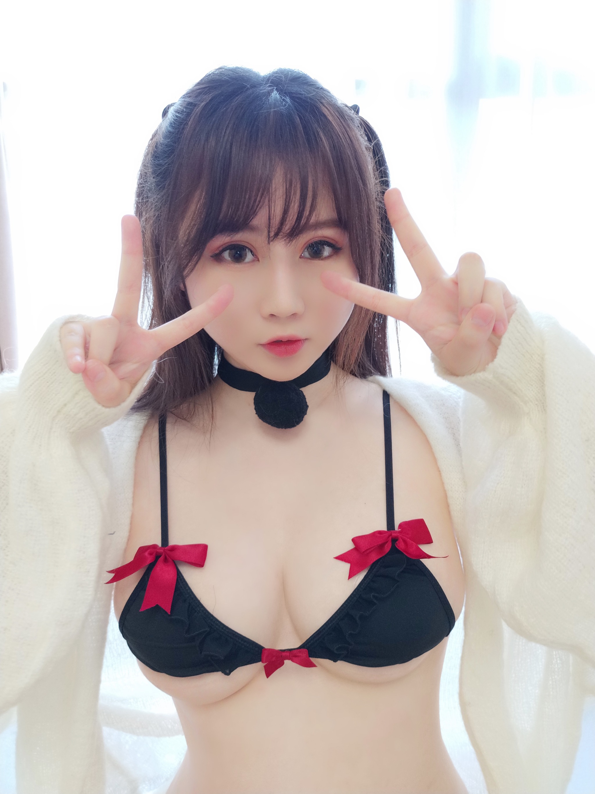 图片[1]-是依酱吖 – NO.004 黑色情趣内衣 [28P]-XikXak